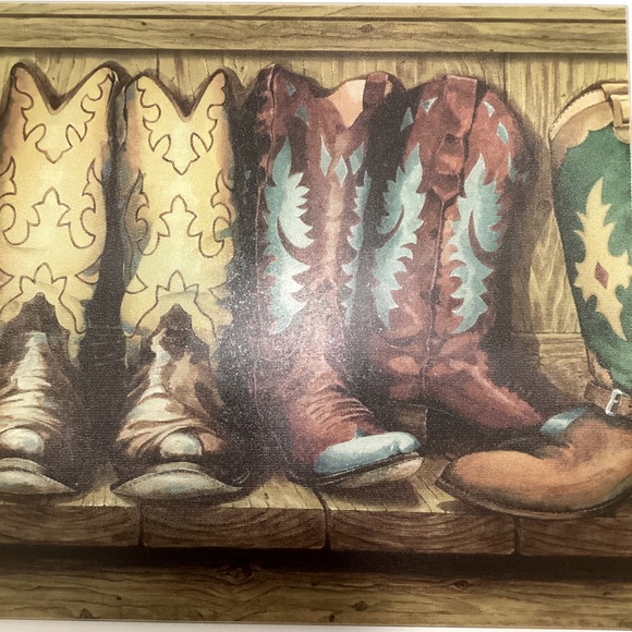Ambesonne Western Countertop Art Colorful Cowboy Boots Plexiglass Cutting Board - Picture 6 of 10